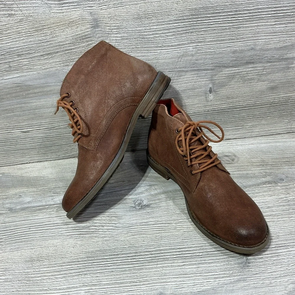 Bed Stu Roan Proff Mens Brown Leather Lace Up Casual Dress Chukka Boots Size 9